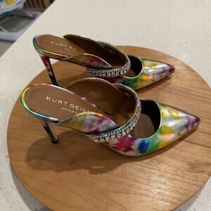 Kurt Geiger Heels 8 Duke Crystal Strap Pointed Mule Pointed Toe Stiletto Multi
